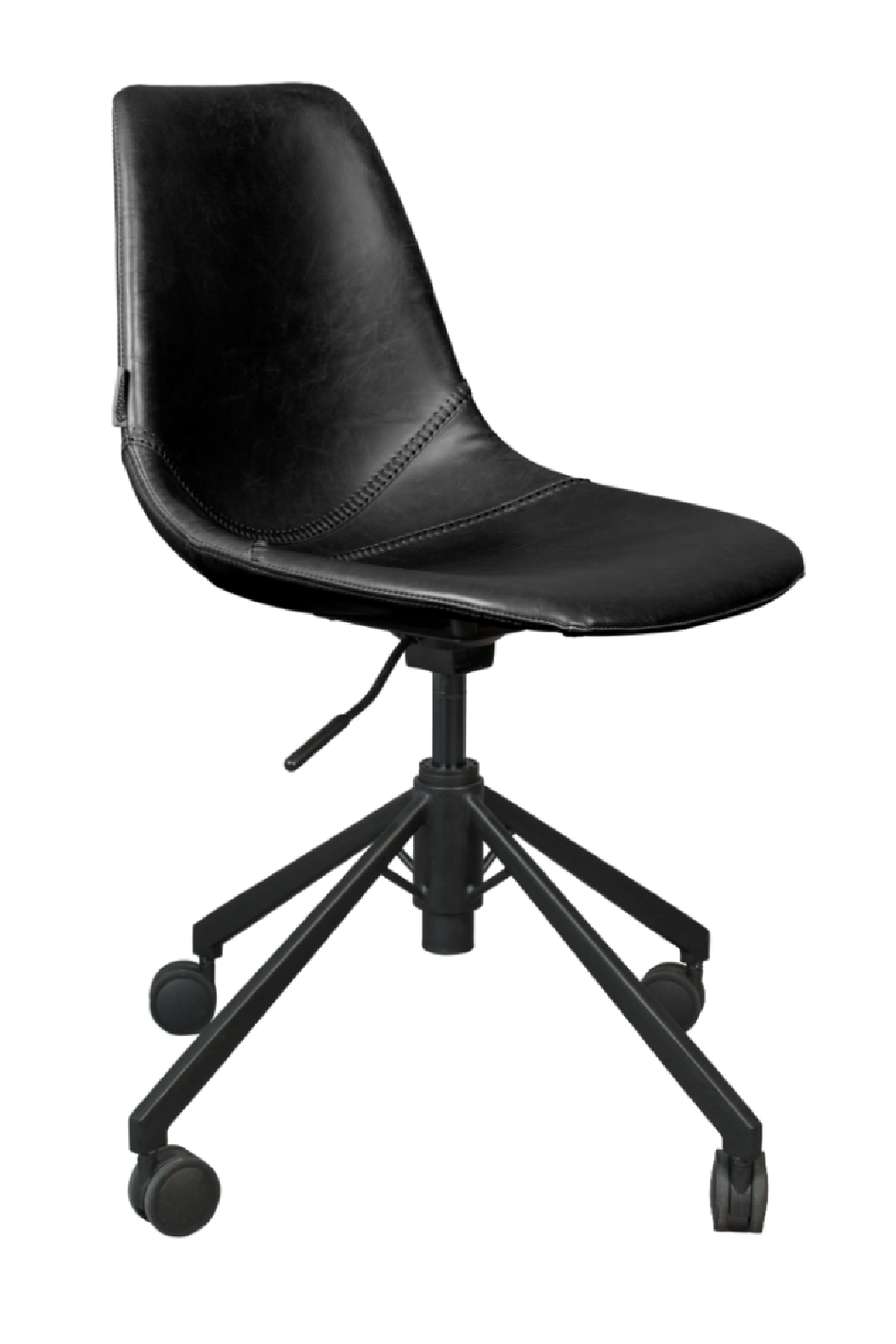 Vintage PU Leather Adjustable Height Office Chair with Casters