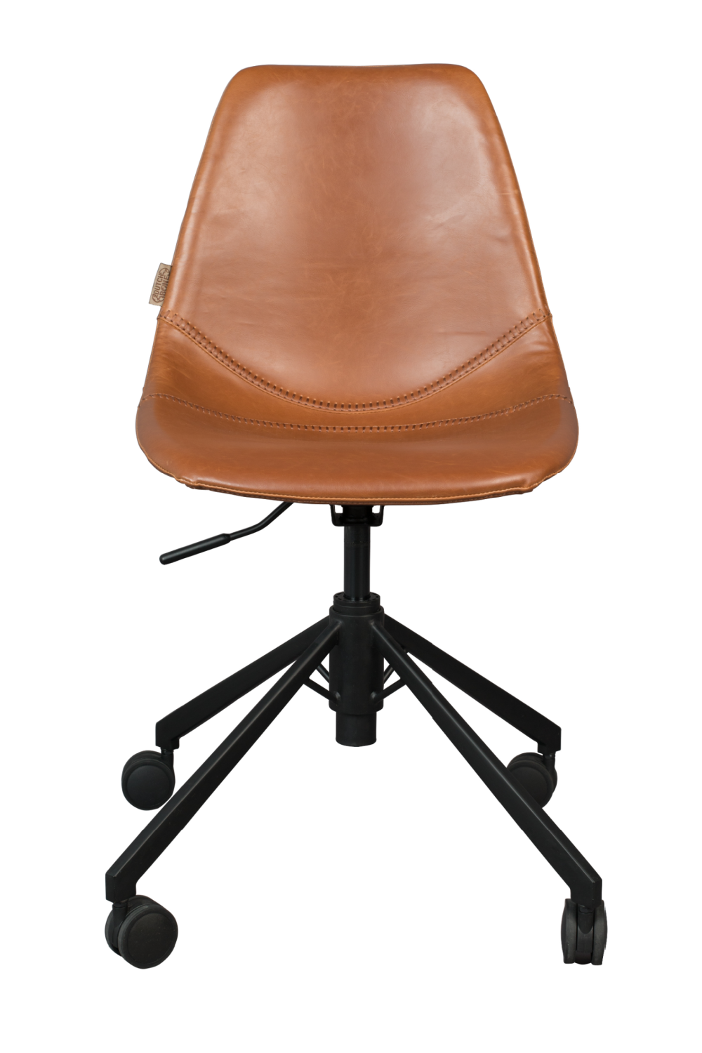 Vintage PU Leather Adjustable Height Office Chair with Casters