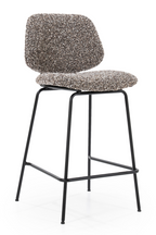 Chaise de bar en métal avec revêtement en tissu