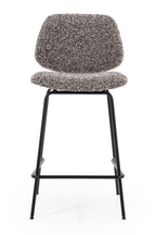 Chaise de bar en métal avec revêtement en tissu