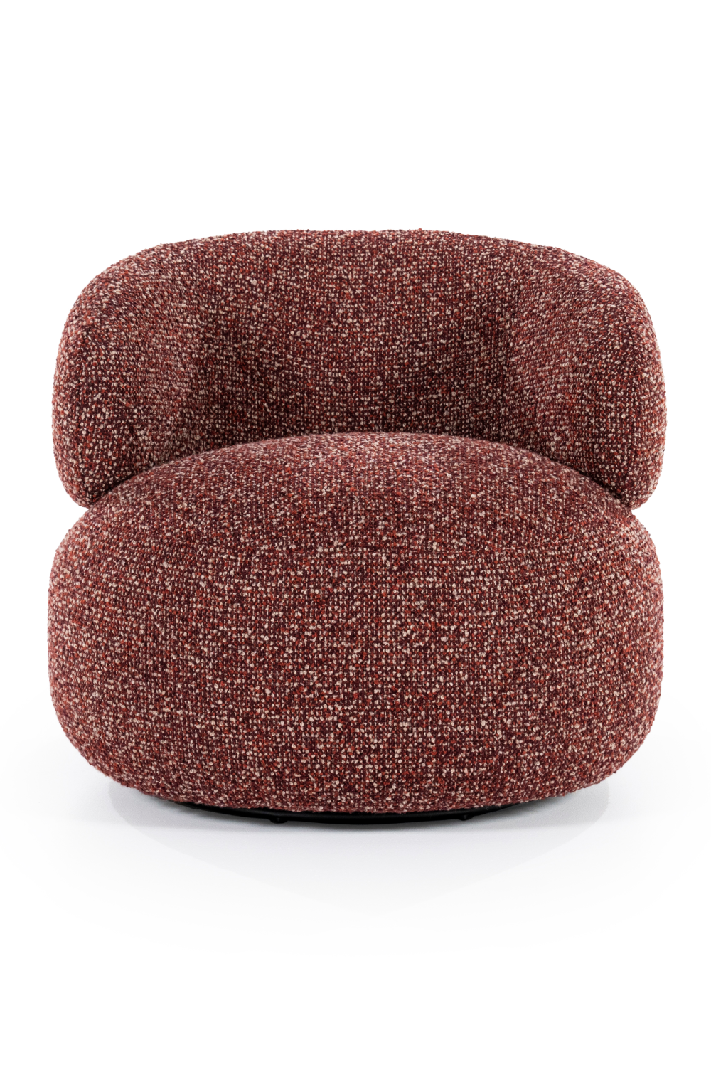 Modern Curved Fabric Upholstered Lounge Chair