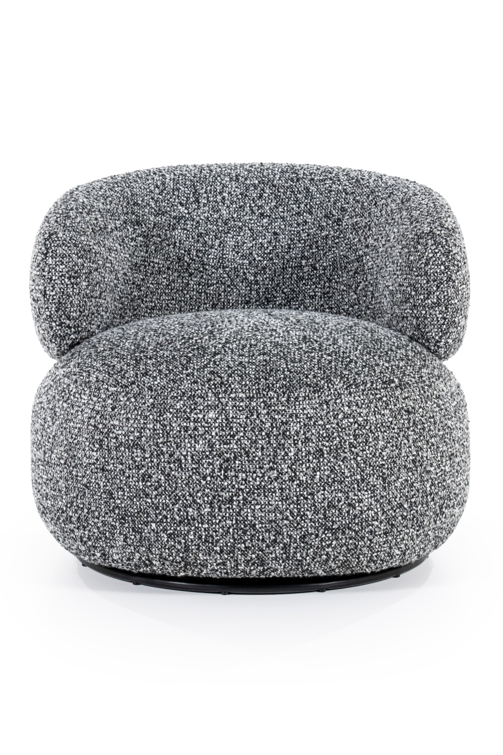 Modern Curved Fabric Upholstered Lounge Chair