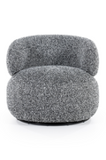 Modern Curved Fabric Upholstered Lounge Chair