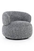 Fauteuil de salon contemporain rembourré en tissu incurvé
