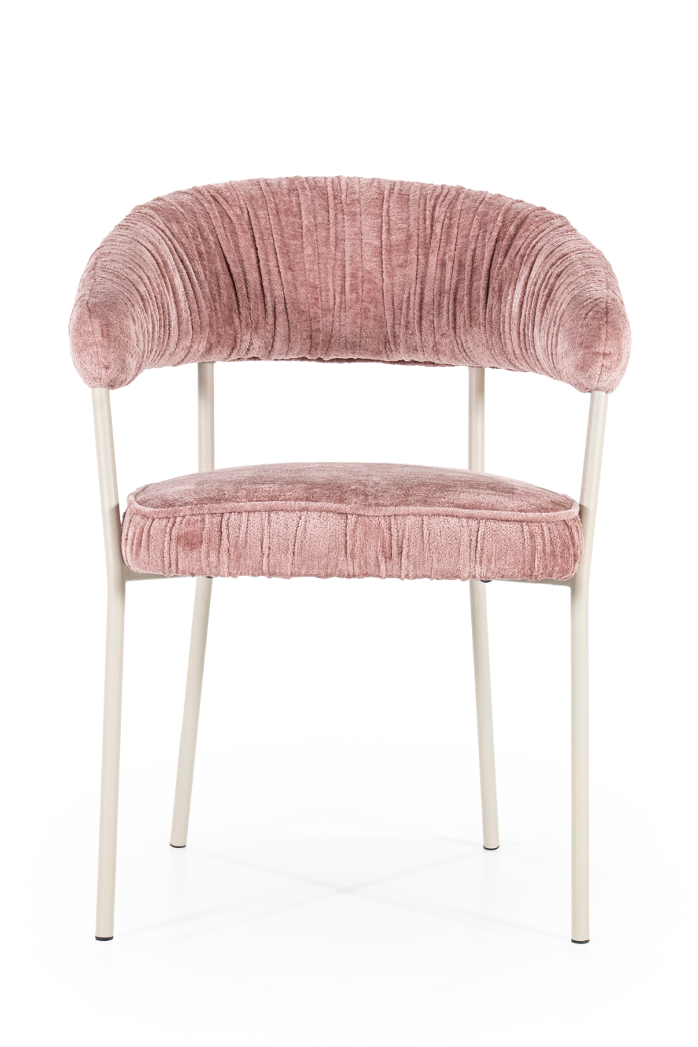 Fabric Upholstered Dining Chair with Metal Frame