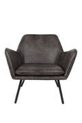 Gray Leather Accent Chair | DF Bon