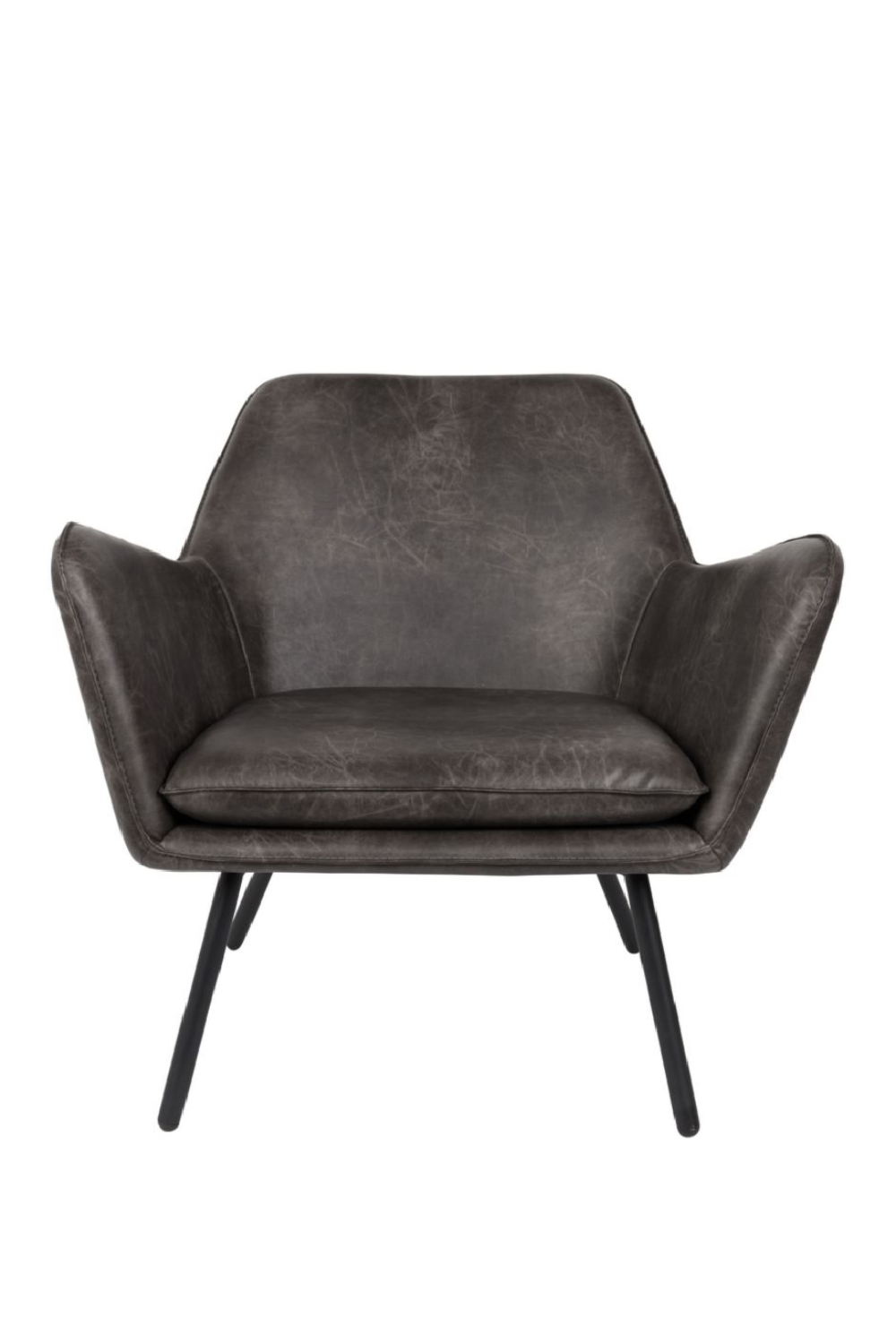 Gray Leather Accent Chair | DF Bon