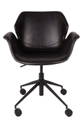 Black Leather Office Chair | Zuiver Nikki